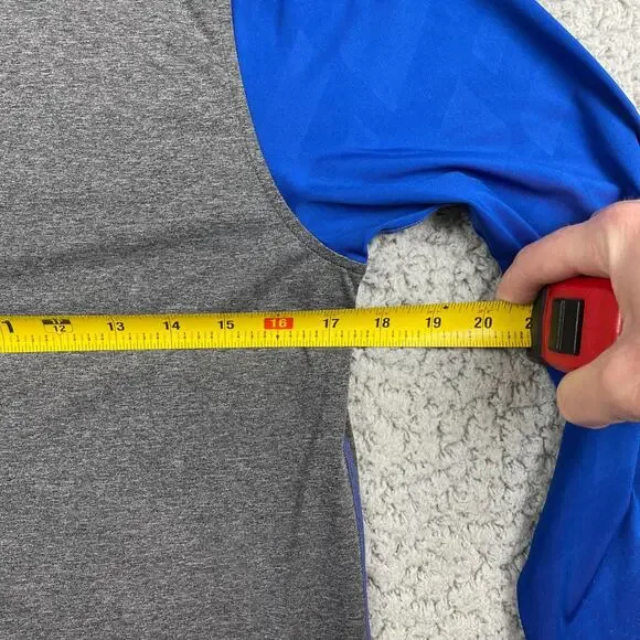 Under Armour Baseball Jersey Shirt Mens Small Fitted Blue Long Sleeve - Picture 5 of 9